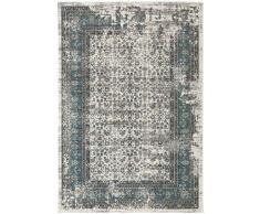 RugVista, Vintage Vitra, Tappeto, Pelo Corto, 160 x 230 cm, Rettangolare, Moderno, Oeko-Tex Standard 100, Poliestere, Corridoio, Camera Da Letto, Cucina, Soggiorno, Petrol, Multicolore