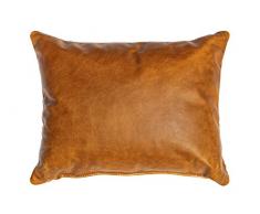 Centaur - Cuscino decorativo in pelle 50 x 40 cm cognac/vintage - per divano o camera da letto - Cuscino in vera pelle Cuscino per divano in vera pelle