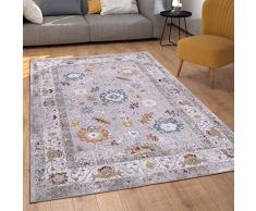 Tappeto Salotto Pelo Corto Motivo Oriente Ornamenti Vintage, Dimensione:60x100 cm, Colore:Multicolore 3