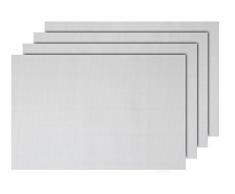 4 PZ di tovagliette americane decorative bianco (TS-112), set da tavola in PVC di alta qualità, Misure 45 x 30 cm, per decorazione molto elegante e durevole tavolo cucina