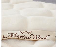 Caro Materasso Pad 200 x 200 cm Lana di Cashmere. Vendita Lettino Coprimaterasso 200 x 200 cmin Lana Merino, Foglio Cotone Size 200x200cm