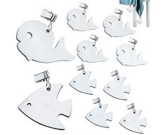 XISUN Ferma Tovaglia da Esterno Tovaglia in Acciaio Inossidabile Pesi Resistente Tovaglia Clip Fermatovaglia Esterno per Festa, Picnic, Giardino, Casa, Coperta, Campeggio Allaperto 10PCS con Scatola