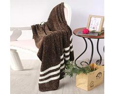 Pelliccia Lancia Coperta Calda Spessa Morbida Stampa Leopardo Visone Pelliccia Sintetica Tira Coperte Per Divano Camera Da Letto Divano Letto Sedia Auto Ufficio Viaggi,Brown-130x150cm