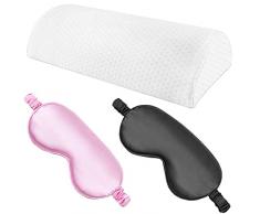 cuscino poggiapiedi sotto Fiyuer 3 Pcs cuscino mezzo cilindro fisioterapia mascherine per dormire Ginocchia Gambe Piedi Bianca