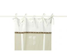 Tenda Finestra Country Chic 60 x 240 Colore Bianco / Beige Chiaro
