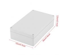 Scatola di giunzione di cablaggio elettrica interna coperta di plastica impermeabile di plastica di progetto dell'ABS IP65 di 200 * 120 * 56mm, bianca
