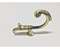 FERMATENDA da Muro Gancio Tenda Ottone Decorato Acciaio Satinato Acciaio Lucido Oro Lucido Oro Satinato Bronzo FERMATENDE A Muro RACCOGLI Tenda Moderno RACCOGLI Tende Reggi Tenda (Bronzo)