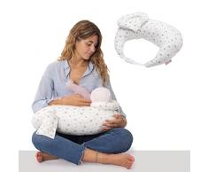 RUGUIES-Cuscino Allattamento- Piccolo Cuscino per lAllattamento al Seno- Cuscino Antireflusso Aggiuntivo per Sollevare la Testa del Bambino a 45º - Rivestimento Lavabile e Regolabile in Vita.
