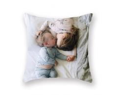 JINFU Cuscino Personalizzato con foto,cuscino personalizzato,Cuscino Personalizzato Completamente con Foto e Scritte Regalo per Natale,Doppia faccia stampa Compleanno,Valentino (40x40cm)