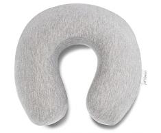 Flowen Cuscino da viaggio supporto per il collo in memory foam compatto e leggero per campeggio cuscino per dormire in viaggio