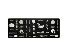 UArtlines Tappeti Cucina Antifatica Stuoia Ammortizzata in PVC Comfort Stuoia per Cucina Tappetino da Cucina Spessi Impermeabili Antiscivolo Resistente alle Macchie Resistente (45 * 120 CM Nero)