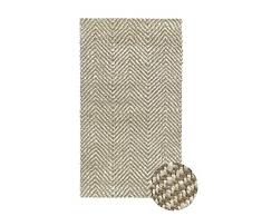 HAMID - Tappeto in Juta Alcazar 100% Fibra di Iuta Naturale - Tappeto Morbido e ad Alta Resistenza - Tessuto a Mano - Soggiorno, Camera da Letto, Tappeto Corridoio - (Bianco, 110x60cm)