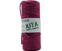Merceria Pour Toi... Gomitolo | Juta Mondial Natural | 100 gr 100% Juta Naturale Vari Colori Borsa Mare Tappetino Cesto Accessori arredo casa Estate Primavera (935 Vinaccia)