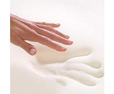 Evergreenweb - Correttore Materasso in Memory Foam MED Matrimoniale 140x190 Alto 7cm Topper Letto Coprimaterasso Imbottitura Fiocco 100% Effetto Piuma Morbido Futon Ortopedico Fodera Antiacaro, DREAME