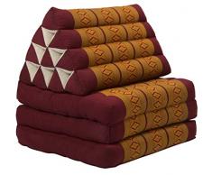 Fine Asianliving Cuscino Materasso Thailandese Triangolare 50x175x8cm Kapok Thai Arancione Cuscino Thailandese Materasso Triangolare Kapok Thai meditazione da yoga