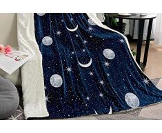 il dolce stile della tua casa COPERTA PLAID IN PILE AGNELLATA SHERPA MOON UNIVERSO 3 MISURE (matrimoniale)