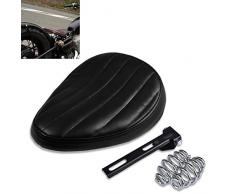 KATUR Moto Slim Solo Sedile Universale In Pelle Basso Profilo Cuscino per Cruiser Bobber Chopper Harley Honda Yamaha Suzuki Kawasaki