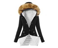 Cappotto Senza Maniche Cappotto invernale da donna taglie forti Giacca a maniche lunghe con collo a bavero Giacca da cappotto vintage addensata Capispalla imbottita spessa con cappuccio Coperta Strana