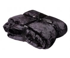 Viva Cashmere Feeling - Morbidissima coperta in microfibra, 150 x 200 cm, vari colori nero