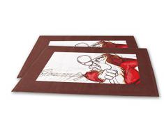 Disney TWS63/07BR 7 Nani Set 2 Tovaglia Americana, Disegno Brontolo, 55x35 cm