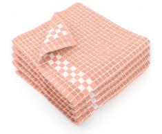 Fecido Classic Dark, asciugapiatti da cucina in 100% cotone assorbente e di lunga durata rosa