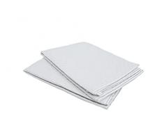 Coprirete TRAPUNTATO RICAMATO con LACCI - Singolo CF. 2 Pezzi (385) - Piazza e Mezza - Matrimoniale, Made in Italy. (Matrimoniale 180X200)