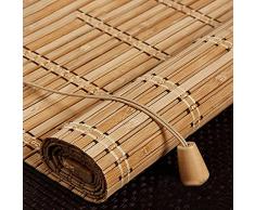 Hanghaijia BARNA Bamboo Naturale BARNA, Bamboo Esterno BARNA, Tenda Roman Ruller, 75% Protezione Solare Schermo Privacy, Traspirante/Eco-Friendly/Naturale (Size : 90x240cm/36x95in)