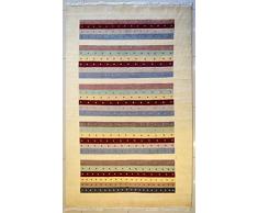 Etnico - Tappeto Gabbeh a doppio nodo fatto a mano con tinture vegetali, 162 cm x 246 cm