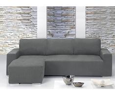 il dolce stile della tua casa® - Copridivano universale con penisola per divani con penisola a destra o sinistra (Grigio, Penisola a Sinistra)