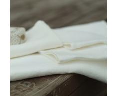 LinenMe 65 x 130 cm asciugamano da bagno in lino Lara, bianco