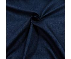 Generico Tessuto Idrorepellente al Mezzo Metro - Stoffa ANTIMACCHIA in Poliestere - Sabri Canvas - Morbido e Resistente - Altezza 140 cm - 1 QTA = 50 cm - 22 Colori (Blu Scuro 20)