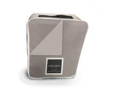 Piumone invernale Caldo | Trapunta in Microfibra Manopesca Anallergica Calda | Piumino Reversibile Double (Double Lino / Tortora, Singolo 180 x 260 cm)