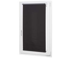 AmazonBasics - Tenda a rullo oscurante con rivestimento in colore coordinato, 56 x 150 cm, Nero