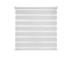 Blindecor Lira tenda a rullo giorno e notte, colore Argento grigio, tenda per interni 140 x 180 cm (Larghezza x Altezza) | Dimensioni del tessuto 137 x 175 cm. Eleganti tende giorno e notte