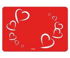 Guzzini Love Tovaglietta, Modello Love, Plastica, Rosso Trasparente, 1 pz.