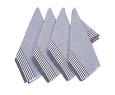 ENCOFT Strofinacci Cucina Cotone 50x70 cm Grigio Monocromatico - Set di Asciugamani da Cucina di in 4 Pezzi - Asciugapiatti - Stracci Cucina in Cotone per asciugare (Grigio)