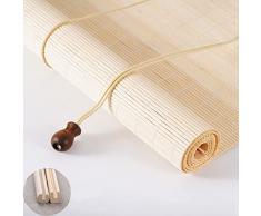SGSKEIEY Avvolgibile Bamboo,Tenda a Rullo in bambù,Tende avvolgibili filtranti, Tende a Rullo in bambù, Tende per Tende in bambù, Tapparella di bambù per Porte e Finestre (50 * 150cm/20 * 59in)
