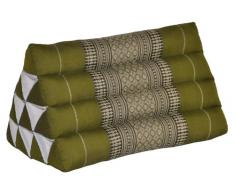 Cuscino triangolo Thai, guanciale, fabbricato in Thailandia, verde (81800)