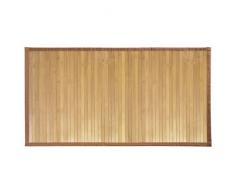 iDesign Tappeto bagno, Tappeto antiscivolo bagno o cucina impermeabile, Tappetino bagno in legno di bambù ideale anche per il corridoio e la cucina, marrone chiaro