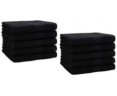 BETZ Set di 10 asciugamani per ospiti 30x50 Premium 100% cotone Color nero