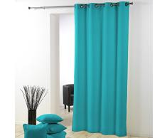 Douceur DIntérieur - 1604830, Tenda Con Occhielli , 140 X 260 Cm , Essentiel , Poliestere Unito , Blu