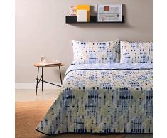 Zucchi - Copriletto Trapuntato Letto Matrimoniale due piazze Primavera Estate Trapuntino Double Face Puro Cotone Leisure B1