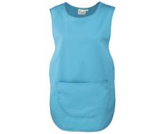 Grembiule con pannello posteriore e tasca davanti - Indumenti dal lavoro - Donna (M) (Turchese)