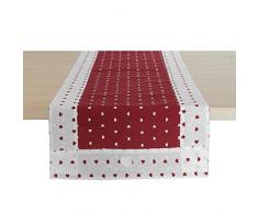 Morbidissimi Runner Centrotavola Cuori 45x135 cm T962 Rosso