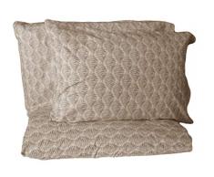 RICAMI FIORENTINI BALDI Sacco Copripiumino Double Face Fantasia/Tinta Unita con federe Felce Cotone 100%. Anche su Misura. Beige. Copritrapunta 300x300