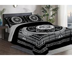 il dolce stile della tua casa trapunta coperta piumone invernale imbottito 300 GR stampa 3 D moderna nero/grigio (matrimoniale)