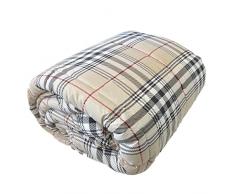 Piumone invernale Caldo | Trapunta in Microfibra Manopesca Anallergica Calda | Piumino Reversibile Double (Boston Beige, Matrimoniale 260 x 260 cm)