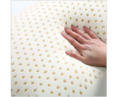 Miasuite Coppia Di Cuscini in Lattice Ortopedico 40X70X12 cm, Cuscino Anticervicale Ortopedico e Traspirante in Lattice Naturale, 2 Guanciali Anallergici Forma Classica a Saponetta Alto 12 cm