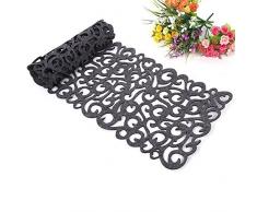 Rettangolo Felt Table Runner 7 colorea Las Tappetino da tavola per la cucina Casa decoration-40 X 11 Inch grigio
