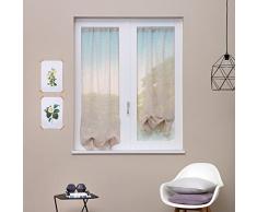 Linea oro Coppia tendine, tenda a vetro, tendina a vetro New Cambogia Lino cm 60x230